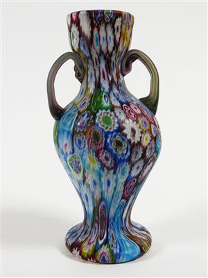 Kleine Doppelhenkelvase, Fratelli Toso, Murano um 1920 - Klenoty, umění a starožitnosti