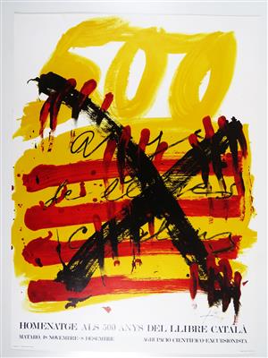 Ausstellungsplakat mit Motiv von Antoni Tapies, 1974 - Schmuck, Kunst & Antiquitäten