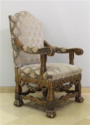 Historismus-Armfauteuil im Frühbarockstil, 2. Hälfte 19. Jahrhundert - Gioielli, arte e antiquariato