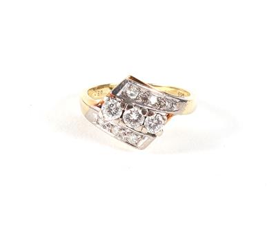 Brillant-Diamantdamenring zus. 0,59 ct - Gioielli, arte e antiquariato