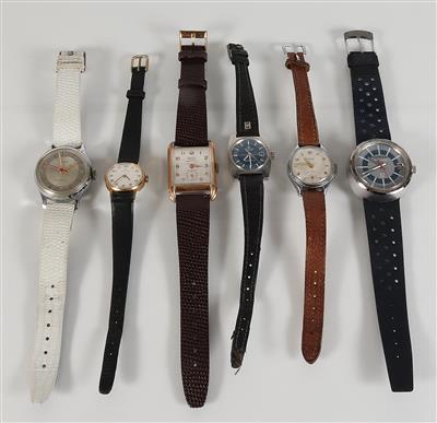 Sammlung von 6 Armbanduhren - Schmuck, Kunst & Antiquitäten