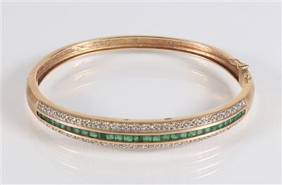 Brillant Smaragd Armreif - Jewellery, antiques and art