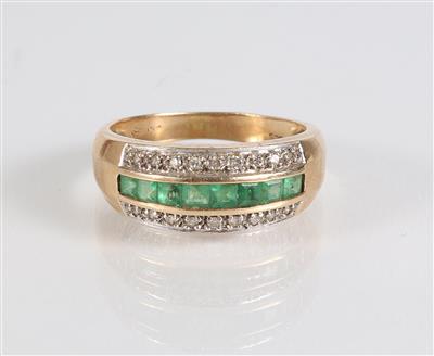 Brillant Smaragd Ring - Jewellery, antiques and art