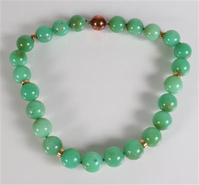 Chrysoprascollier - Jewellery, antiques and art