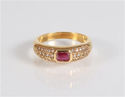 Brillant Rubin Ring