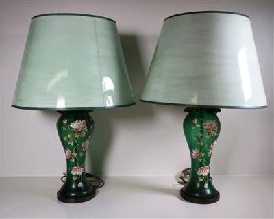 Paar große Tischlampen, Böhmen um 1900 - Schmuck, Kunst & Antiquitäten