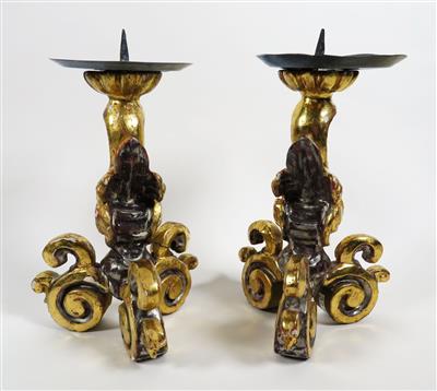 Paar Kerzenständer im Barockstil - Schmuck, Kunst & Antiquitäten