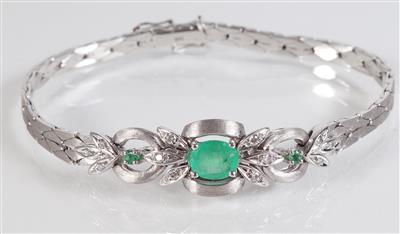Brillant Smargad Armkette - Jewellery, antiques and art