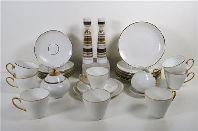 Kaffeeservice "Romanze" und Paar Kerzenhalter, Entwurf Björn Wiinblad, Rosenthal, Selb und Plößberg, 1960er-Jahre - Gioielli, arte e antiquariato