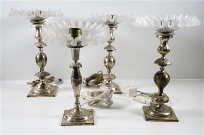 Vier Tischlampen in Form von Kerzenleuchtern - Schmuck, Kunst & Antiquitäten