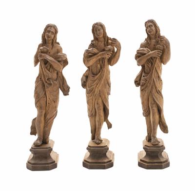 Drei Frauen, möglicherweise die Drei Grazien, wohl Deutsch, 17. Jahrhundert - Schmuck, Kunst & Antiquitäten