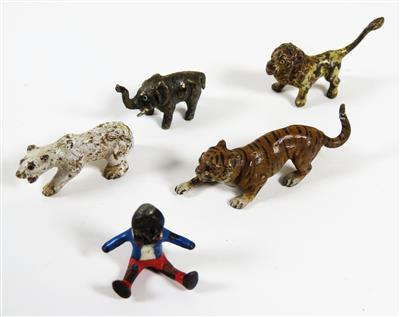 Konvolut von 5 Miniatur-Wiener Bronzen - Klenoty, umění a starožitnosti