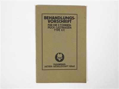 Puchwerke A. G. "Betriebsanleitung aus 1915 für LKW Type X/C" - Jewellery, antiques and art