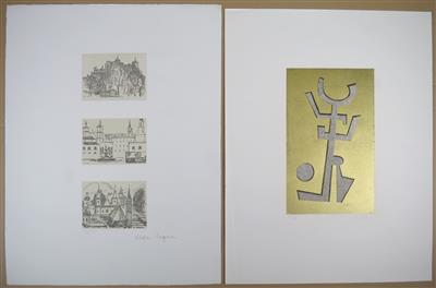 Unvollständige Grafikmappe Salzburger Kunstverein 1982 - Schmuck, Kunst & Antiquitäten