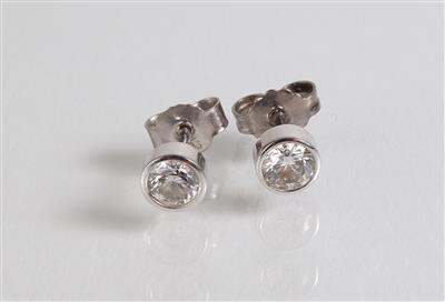 2 Solitärohrstecker zus. ca. 0,60 ct - Jewellery, Works of Art and art