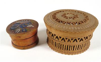 Zwei Holzdosen, Österreich, 19./20. Jahrhundert - Gioielli, arte e antiquariato