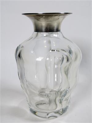Vase mit Silbermontierung der Gebrüder Deyhle, Schwäbisch Gmünd - Klenoty, umění a starožitnosti