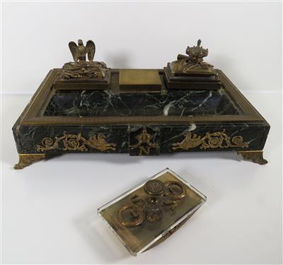 Neoklassizistische Schreibtischgarnitur, um 1900 - Schmuck, Kunst & Antiquitäten