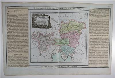 Landkarte von Österreich zur Barockzeit - Klenoty, umění a starožitnosti