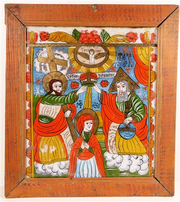 Hinterglasbild, Rumänien, 19./20. Jahrhundert - Schmuck, Kunst & Antiquitäten