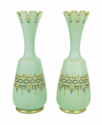 Paar Vasen, wohl Neuwelt, Böhmen, um 1860 - Schmuck, Kunst & Antiquitäten
