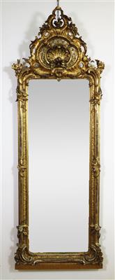 Wand- bzw. Garderobenspiegel im Rokokostil, 4. Viertel 19. Jahrhundert - Klenoty, umění a starožitnosti
