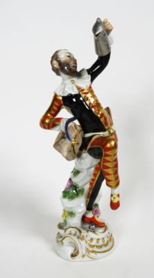 Harlekin mit Deckelkanne, Entwurf Johann Joachim Kaendler 1764, Meissen, 1974 - Klenoty, umění a starožitnosti