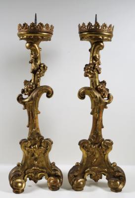 Paar spätbarocker Altarkerzenständer-Blender, 18. Jahrhundert - Gioielli, arte e antiquariato