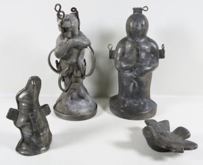 Sammlung von vier Zinn-Marzipan-Figuren, 19./20. Jahrhundert - Klenoty, umění a starožitnosti