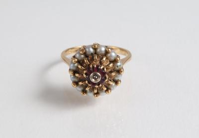 Diamant Rubin Damenring - Gioielli, arte e antiquariato