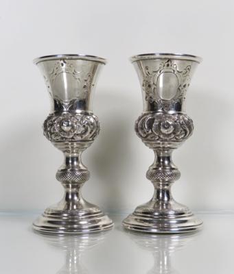 Paar kleine Pokale im Barockstil, Triesch  &  Co, Wien, Mitte 19. Jahrhundert - Gioielli, arte e antiquariato