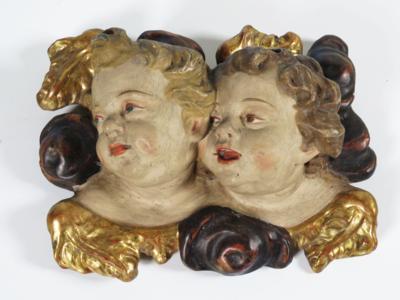 Geflügeltes Engelskopf-Paar im Barockstil, 20. Jahrhundert - Umění, starožitnosti, šperky