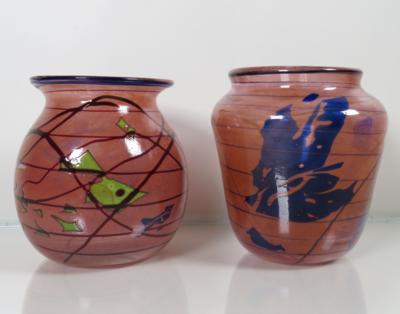 2 Vasen, Salzburg Glas, 1987 - Schmuck, Kunst & Antiquitäten