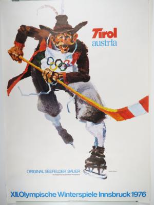 Plakat XII. Olympische Winterspiele 1976 - Antiques, art and jewellery