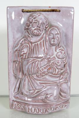 Reliefbild "Heilige Familie" Sommerhuber Keramik, Steyr - Aus dem Nachlass SEPP FORCHER
