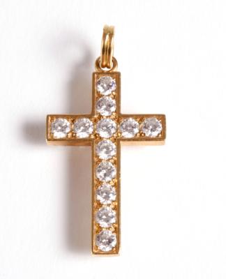 Brillantkreuz zusammen ca. 1,80 ct - Antiques, art and jewellery