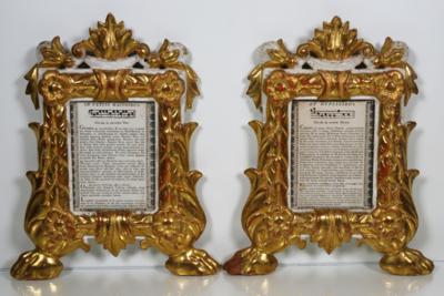 Paar Kanontafel-Rahmen im Barockstil, wohl Italien, 19. Jahrhundert - Schmuck, Kunst & Antiquitäten
