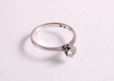 Solitärring 0,34 ct - Antiques, art and jewellery