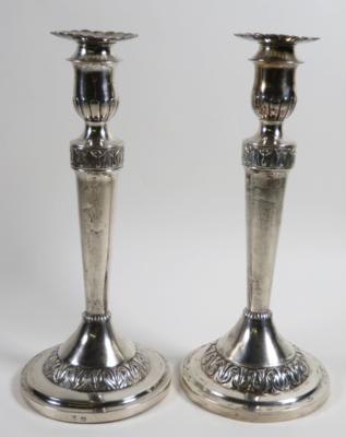 Paar Kerzenständer, im Biedermeierstil, um 1900 - Schmuck, Kunst & Antiquitäten