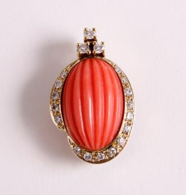 Brillant Anhänger zus. ca. 0,30 ct - Antiques, art and jewellery
