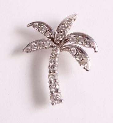 Brillant Anhänger "Palme" zus. ca. 0,85 ct - Antiques, art and jewellery
