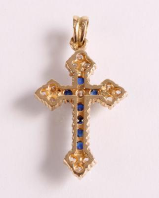 Brillant Kreuzanhänger zus. ca. 0,65 ct - Antiques, art and jewellery
