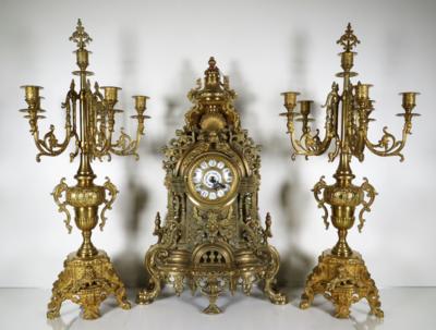 Kaminuhr-Garnitur im Louis XIV-Stil, 20. Jahrhundert - Antiques, art and jewellery