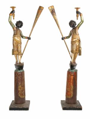 Paar Venezianische Leuchterfiguren, im Stil des 18. Jahrhunderts - Antiques, art and jewellery