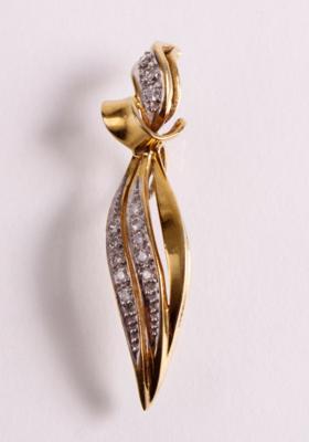 Brillant Anhänger zus. ca. 0,20 ct - Antiques, art and jewellery