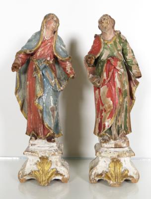 Trauernde hl. Maria und hl. Johannes, 18. Jahrhundert - Schmuck, Kunst & Antiquitäten