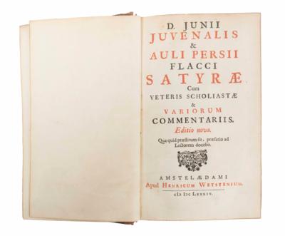 Juvenal (Decimus Junius Juvenalis) und Persius (Aulus Persius Flaccus) Sammlung der Satiren - Schmuck, Kunst & Antiquitäten