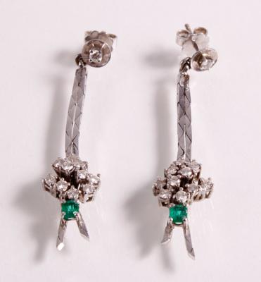 2 Brillant Ohrsteckgehänge zus. ca. 0,80 ct - Jewellery and watches