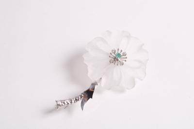 Brillant Blumen Brosche zus. ca. 0,10 ct - Šperky a hodinky