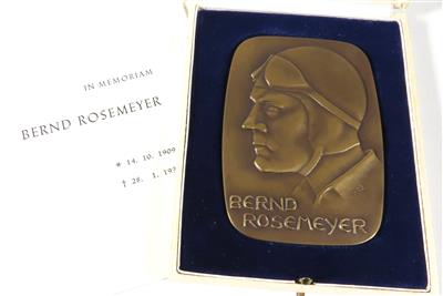 Bronzeplakette "In Memoriam Bernd Rosemeyer" - Automobilia